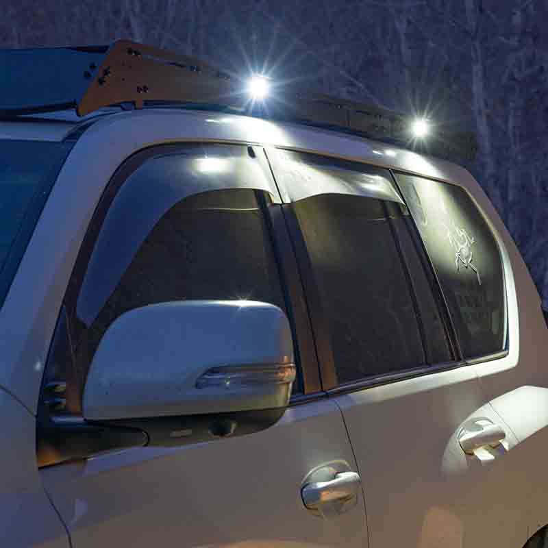 TUFF FAB Roof Rack Handles With Lights(White)Mounts